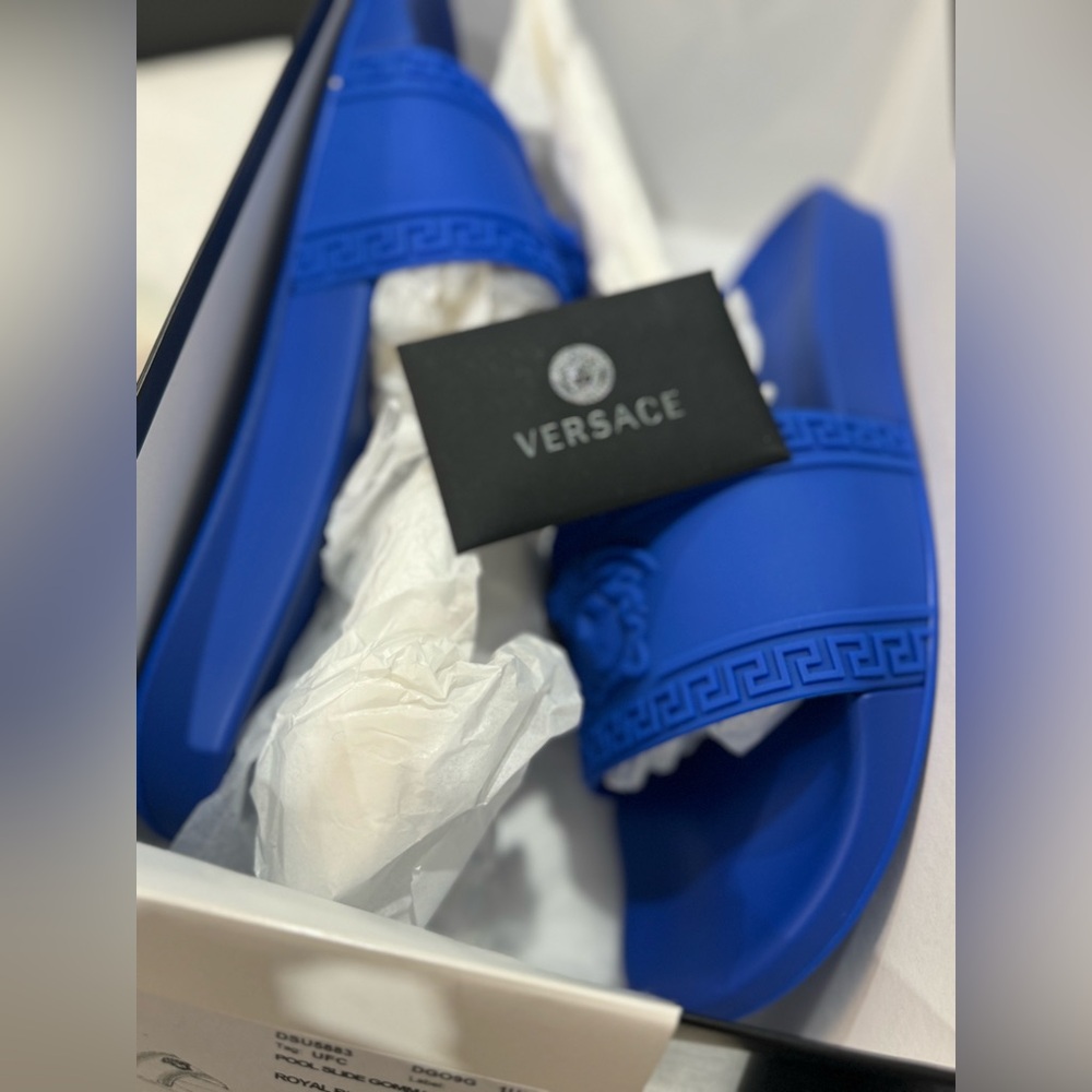 Versace blue Pool Slide - Picture 2 of 4